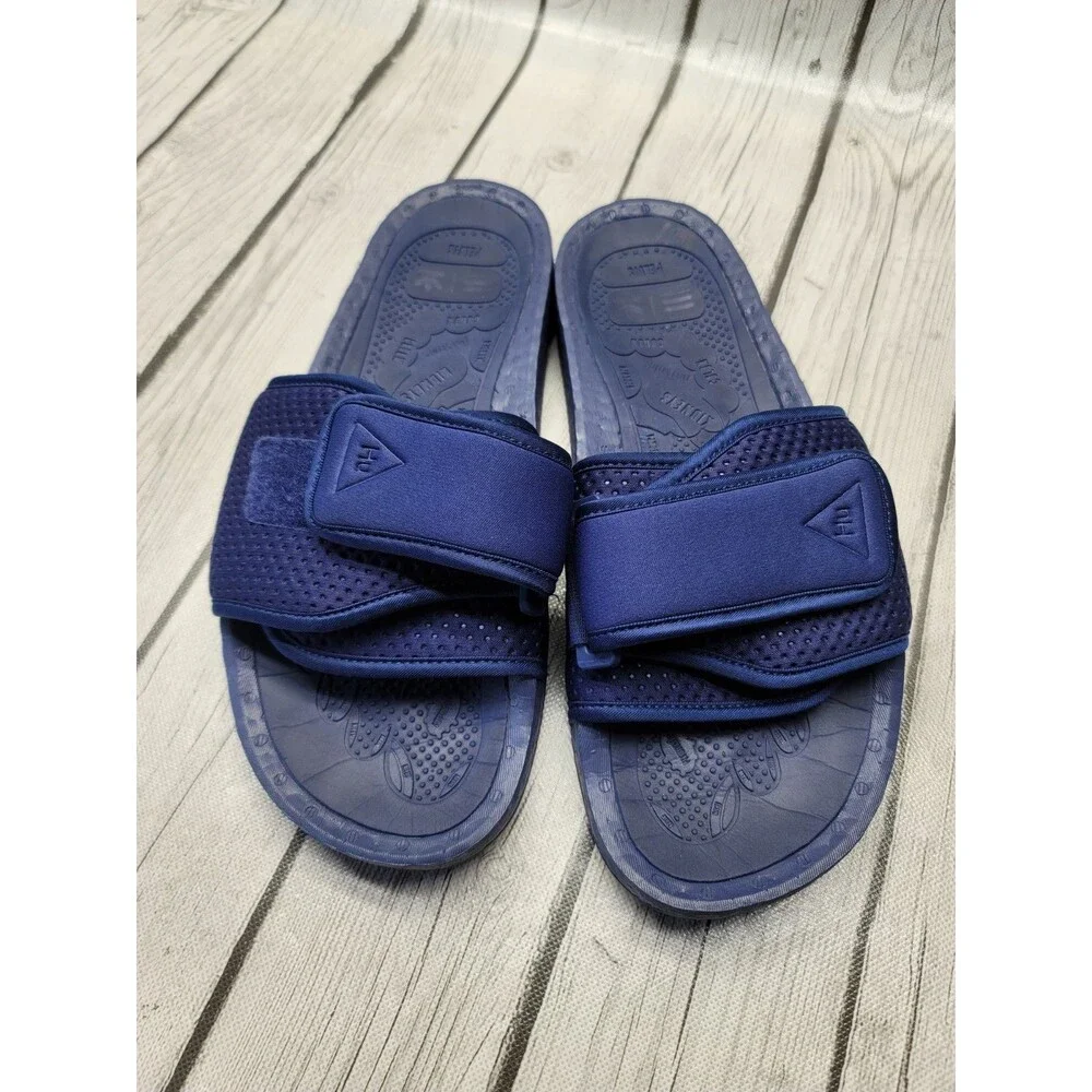 Adidas Pharrell x Boost Slides Chancletas Sandals Men's 10 Night Sky Blue FY6142